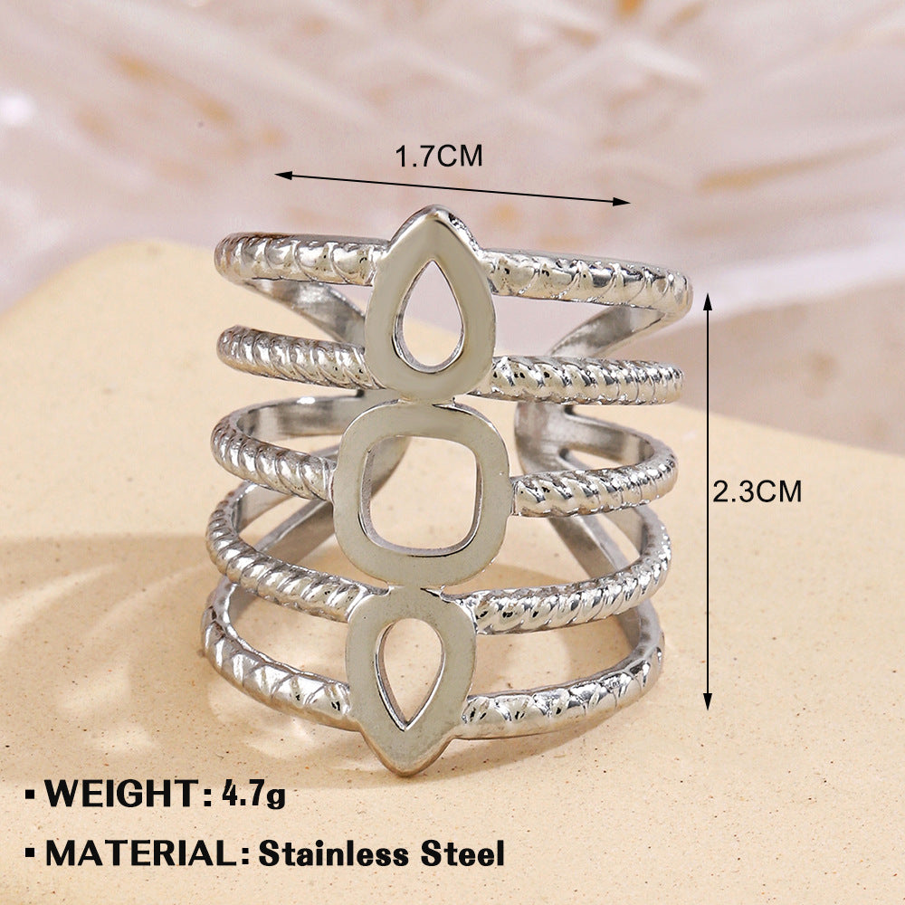 Stainless Steel Leaf Female Personalized Hip Rings