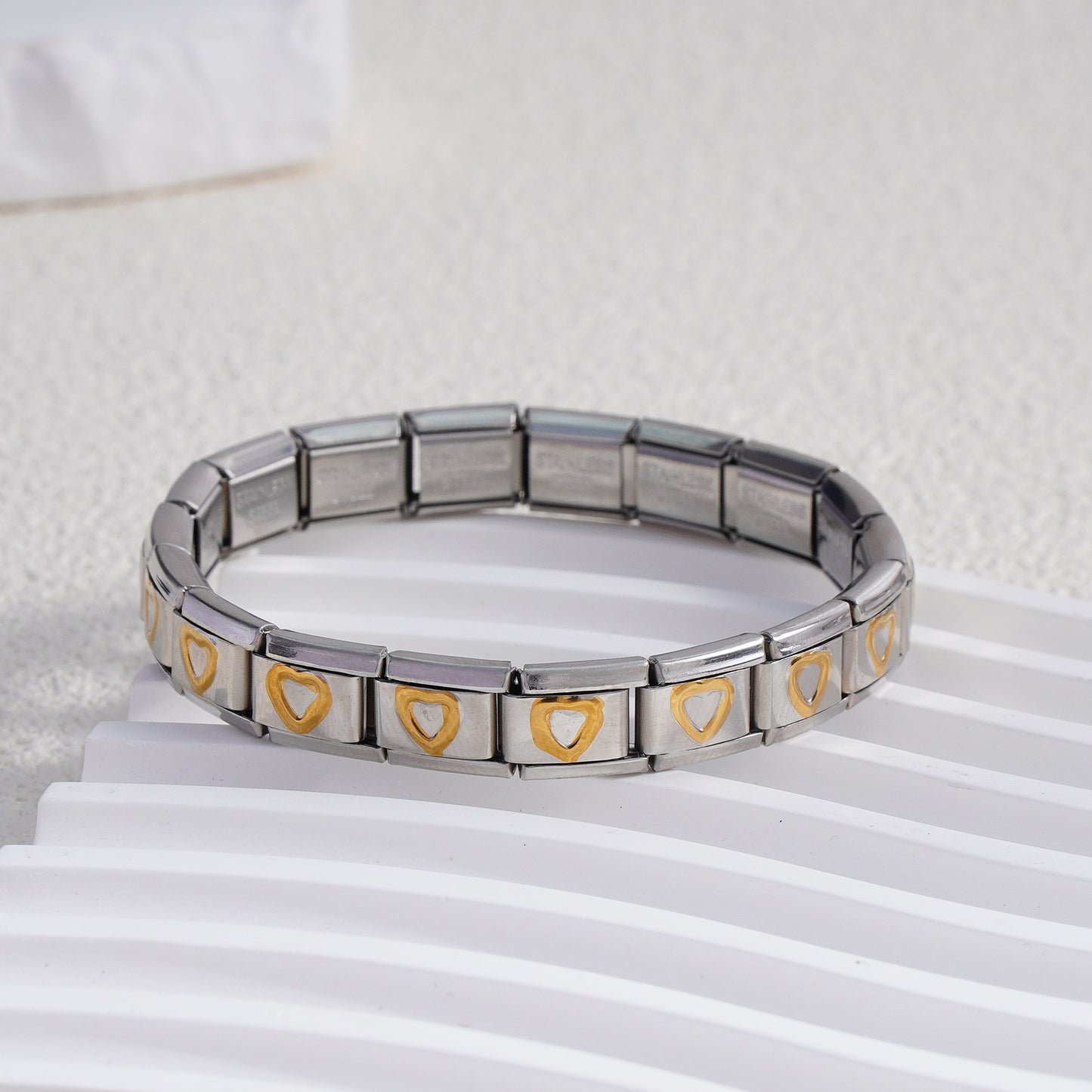Innovative Classic Module Gold-plated Pattern Stainless Bracelets