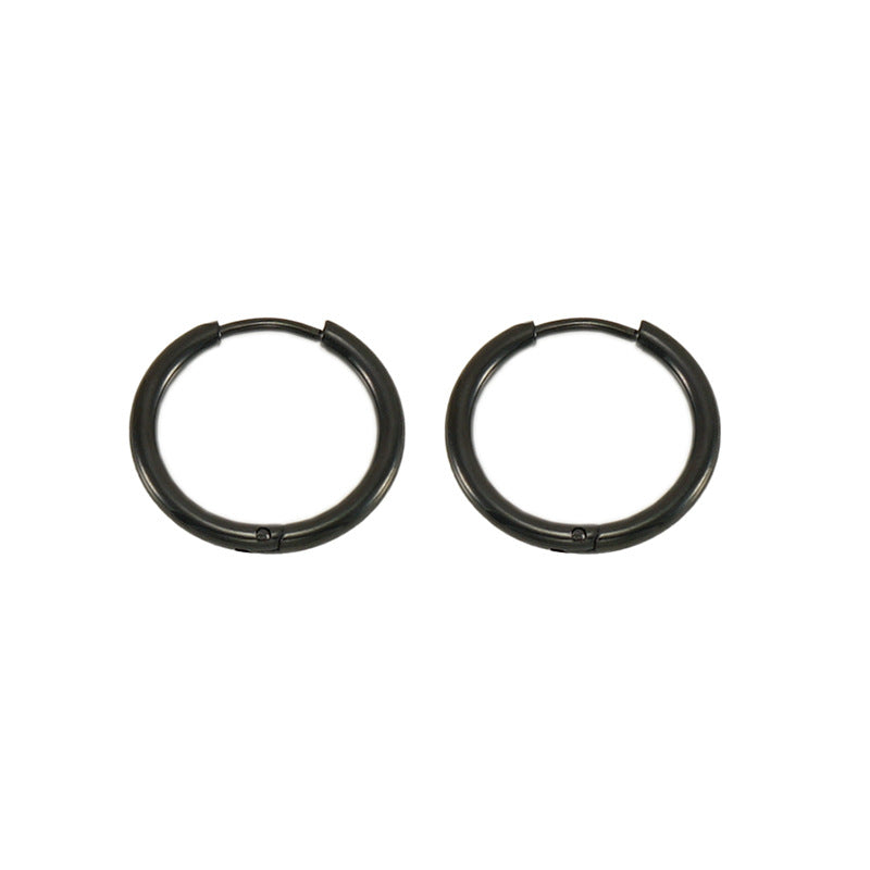 Women's & Men's Stainless Steel Circle Ear Clip Versatile Personality Earrings