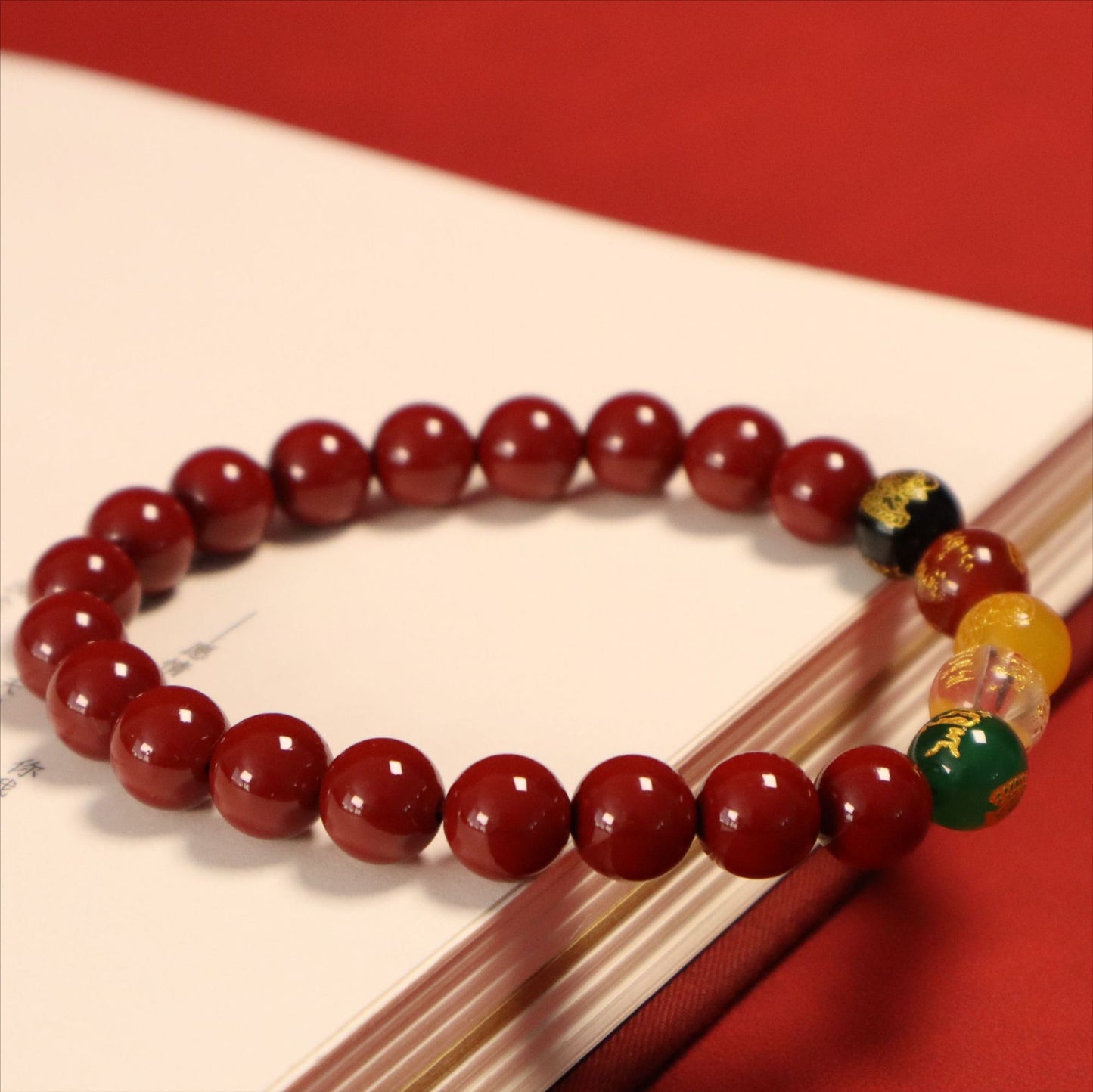 Five Gods Of Wealth Purple Gold Sand Red Life Bracelets