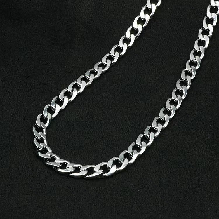 Stainless Steel Titanium Cuban Link Chain Necklaces