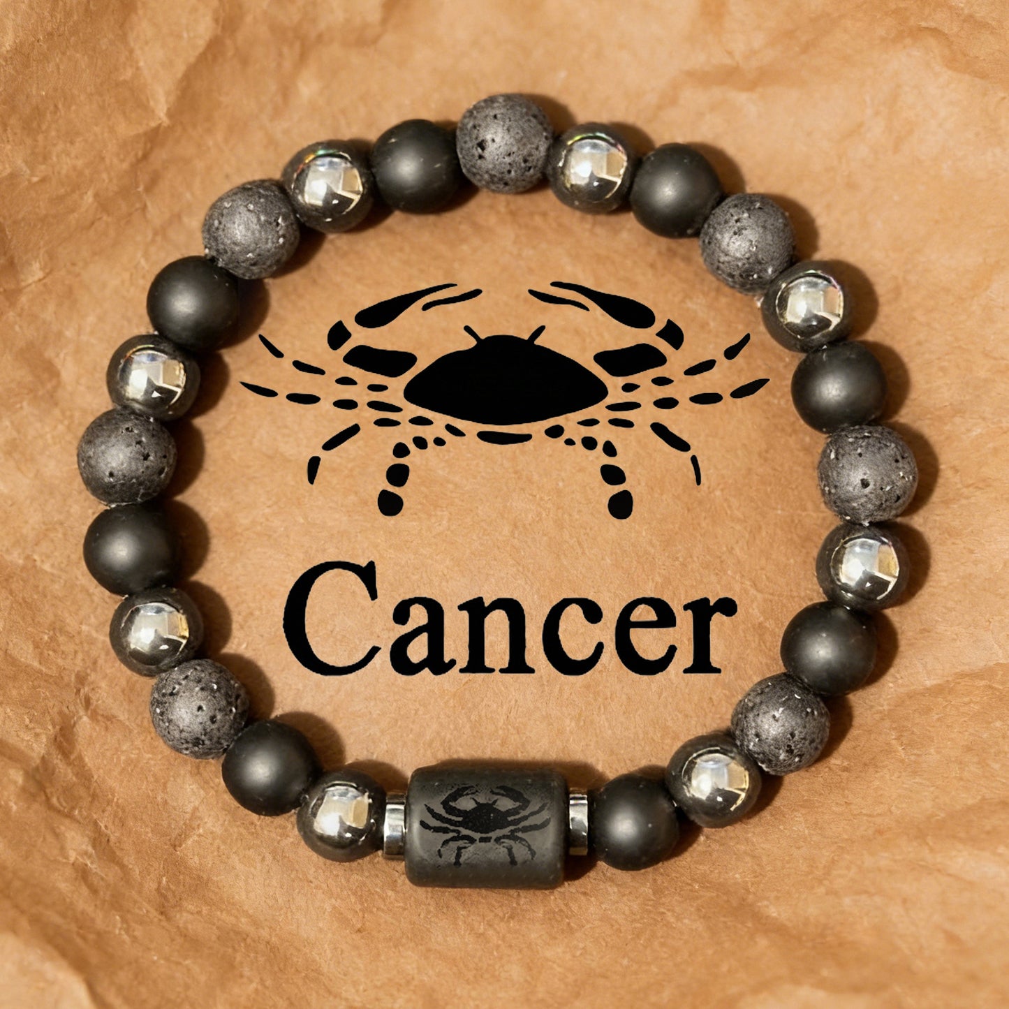 Planets Twee Constellations Natural Stone Blue Black Bracelet