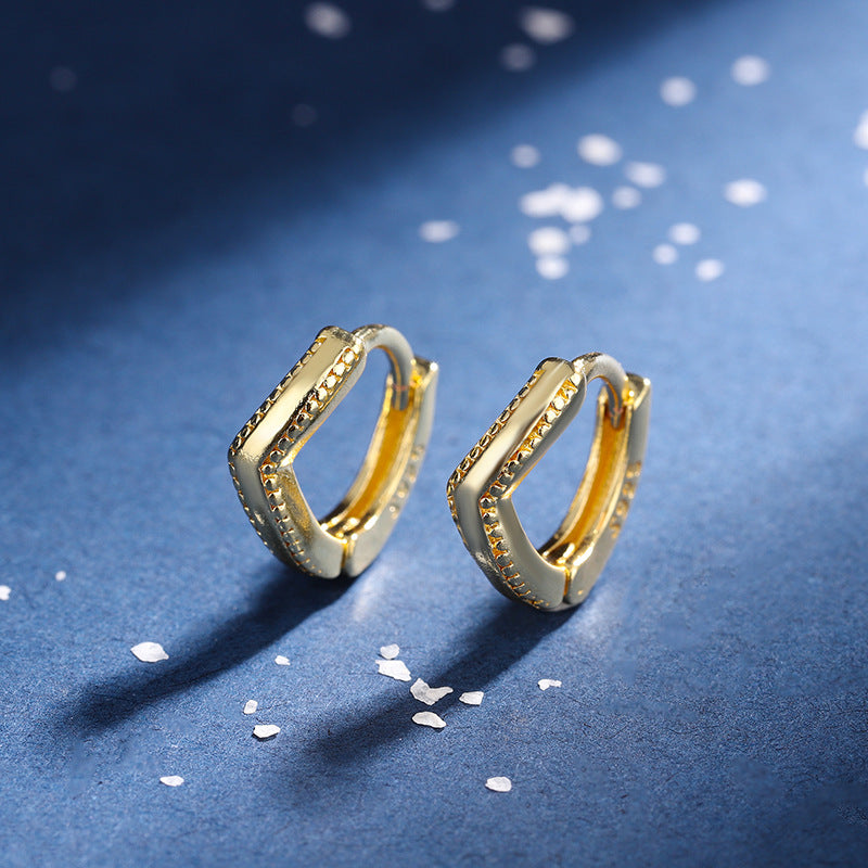 Women's Sier Simple Zircon Trendy Clip Niche Ear Line