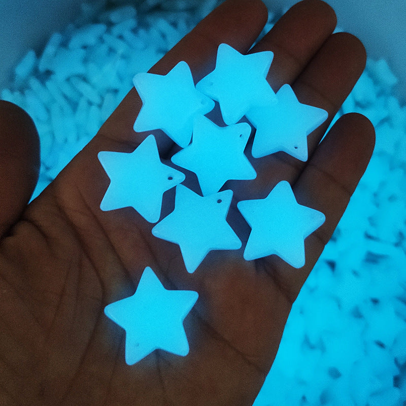 Five-pointed Star Color Fluorescent Small Safe Pendants