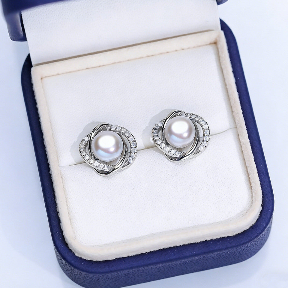 Pearl Ear Love High Sense Simple Temperament Stud Earrings