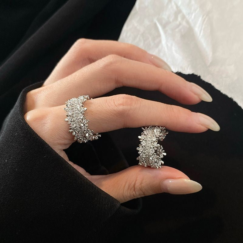 Female Niche Design Combination Sweet Cool Simple Ring