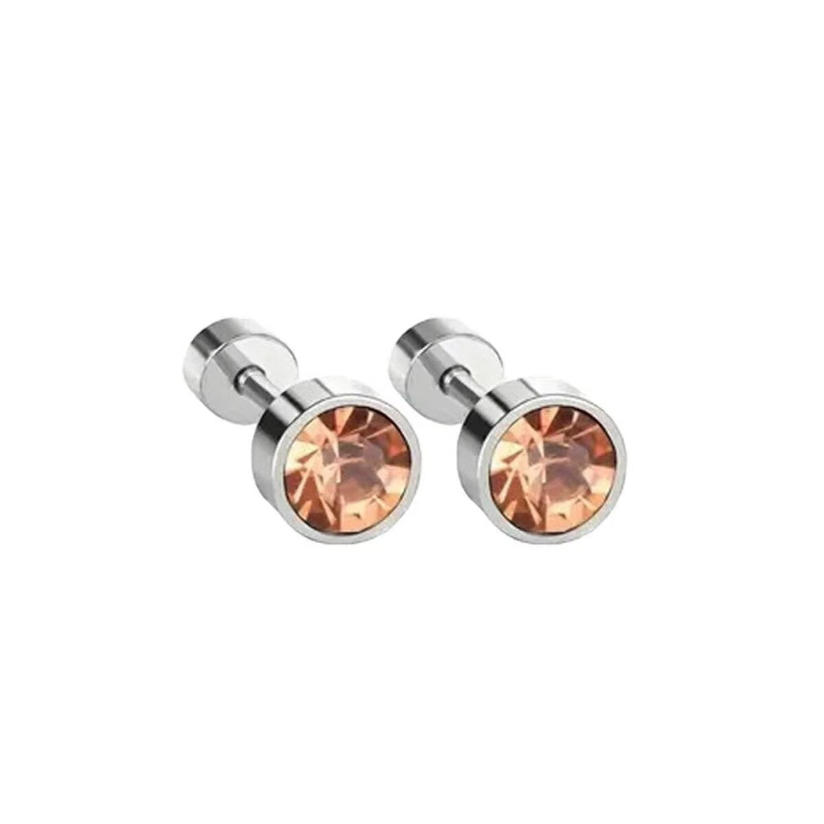 Stainless Steel Diamond Cup Car Plug Ear Bone Seconds Stud Earrings
