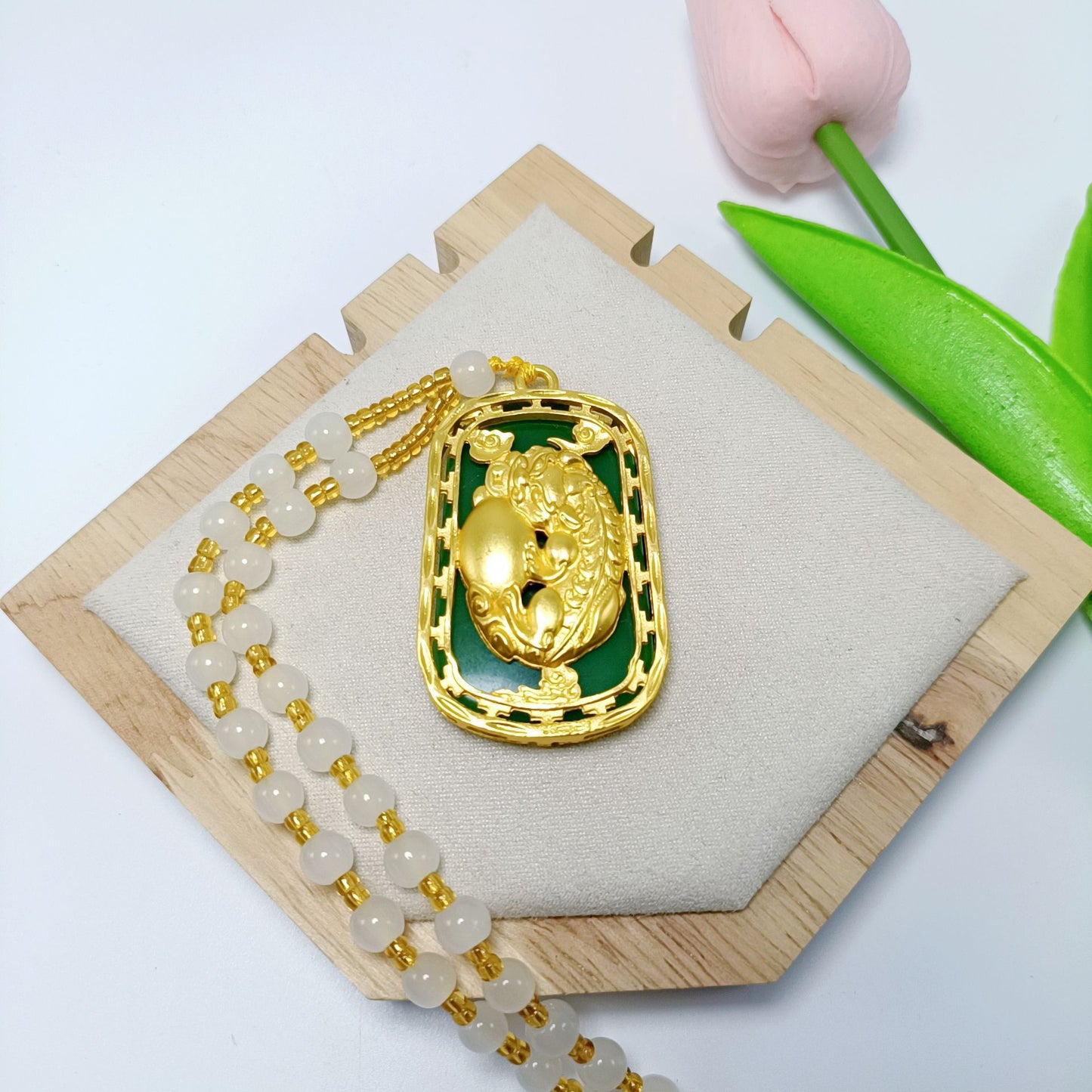 Alloy Dragon Phoenix Avalokitesvara Buddha Gold-plated Pendants