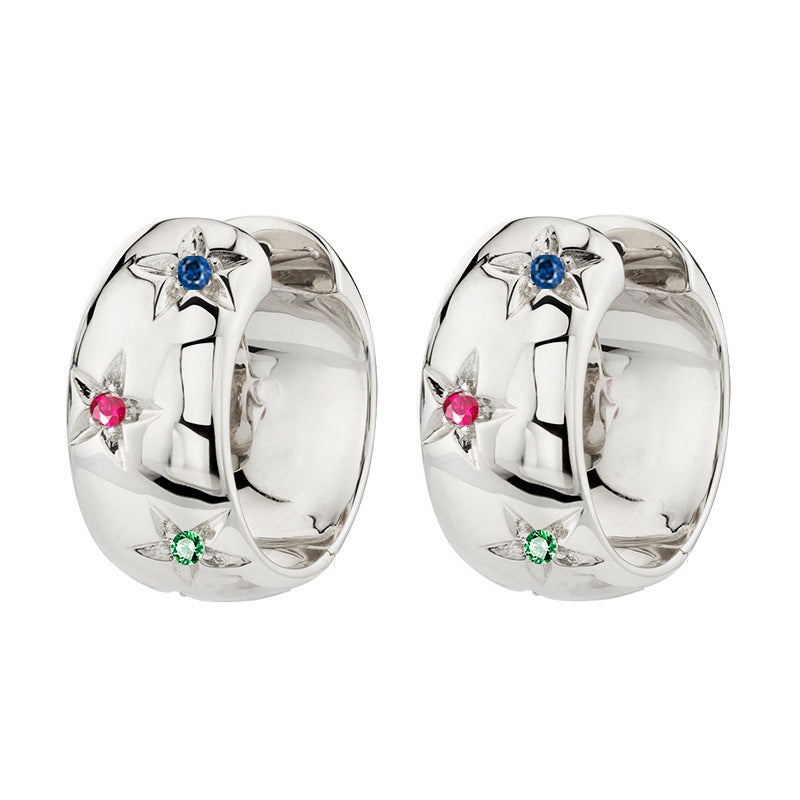 Cold Style Advanced Sensitive Surface Clip Micro Inlaid Ear Buckle