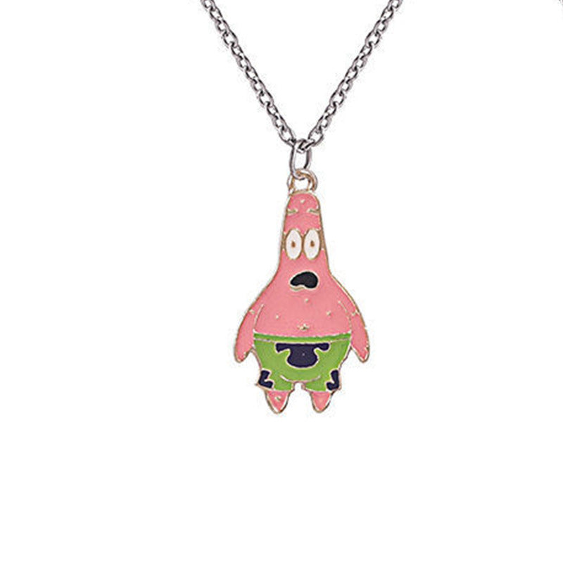 Cartoon Star Personality Anime Dripping Oil Necklaces