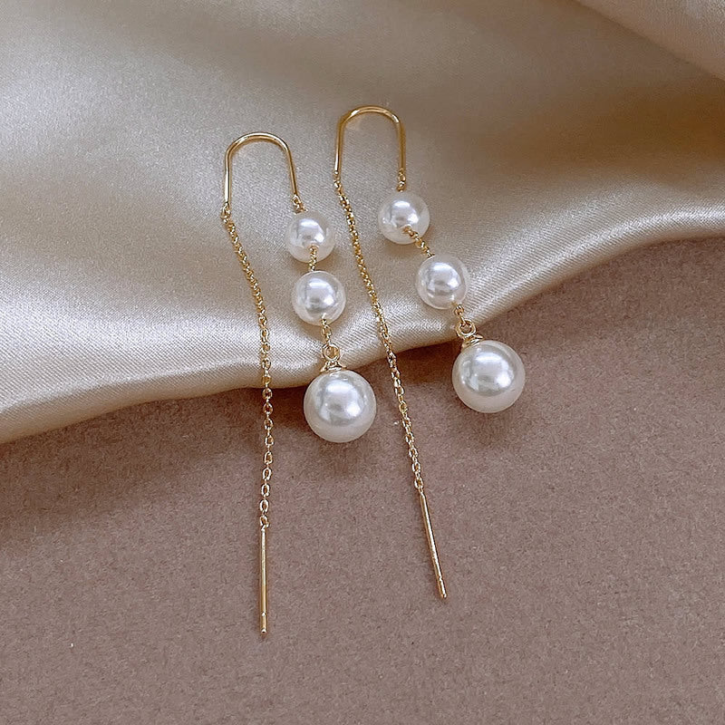 Women's Tassel Advanced Light Luxury Golden Long Elegant Wild Rings
