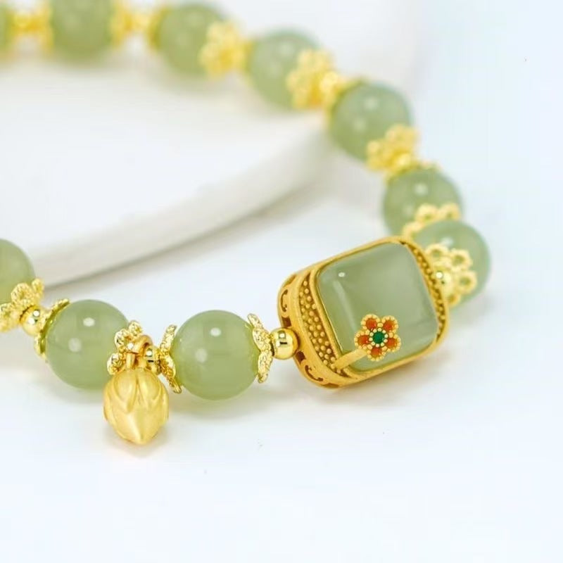 Chinese Style Step-by-step Lotus High Sense Affordable Bracelet