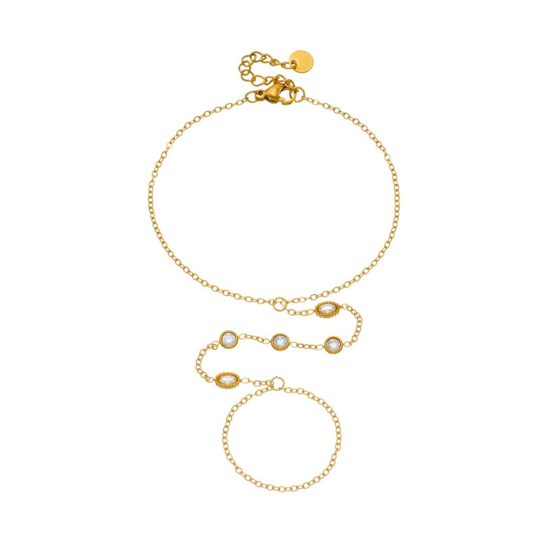 Minority Simple Personality Geometric Oval Accessory Bracelet