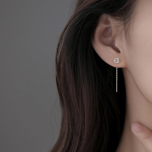 Rose Trendy Early Spring Face Slimming Long Female Hollow Ear Line