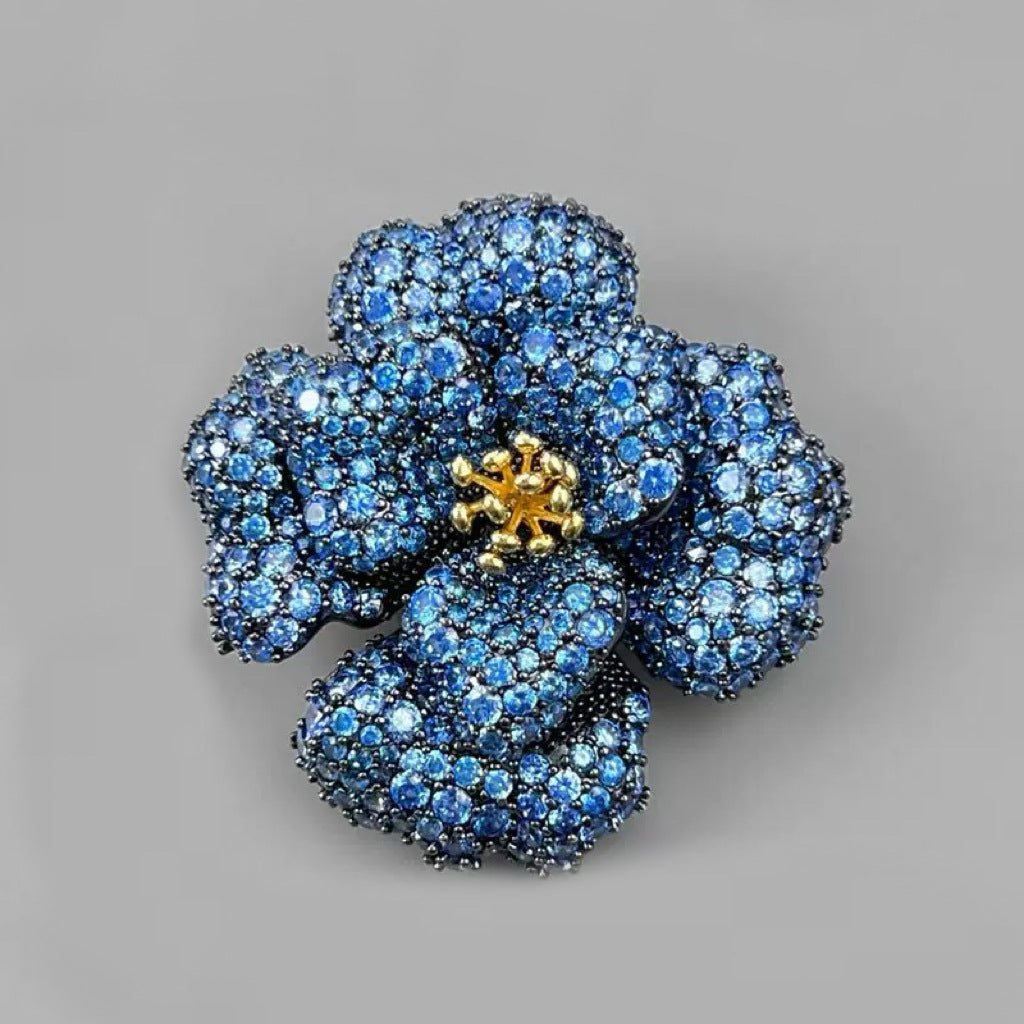Women's Luxury Copper Inlaid Zircon Exquisite Temperament Brooches