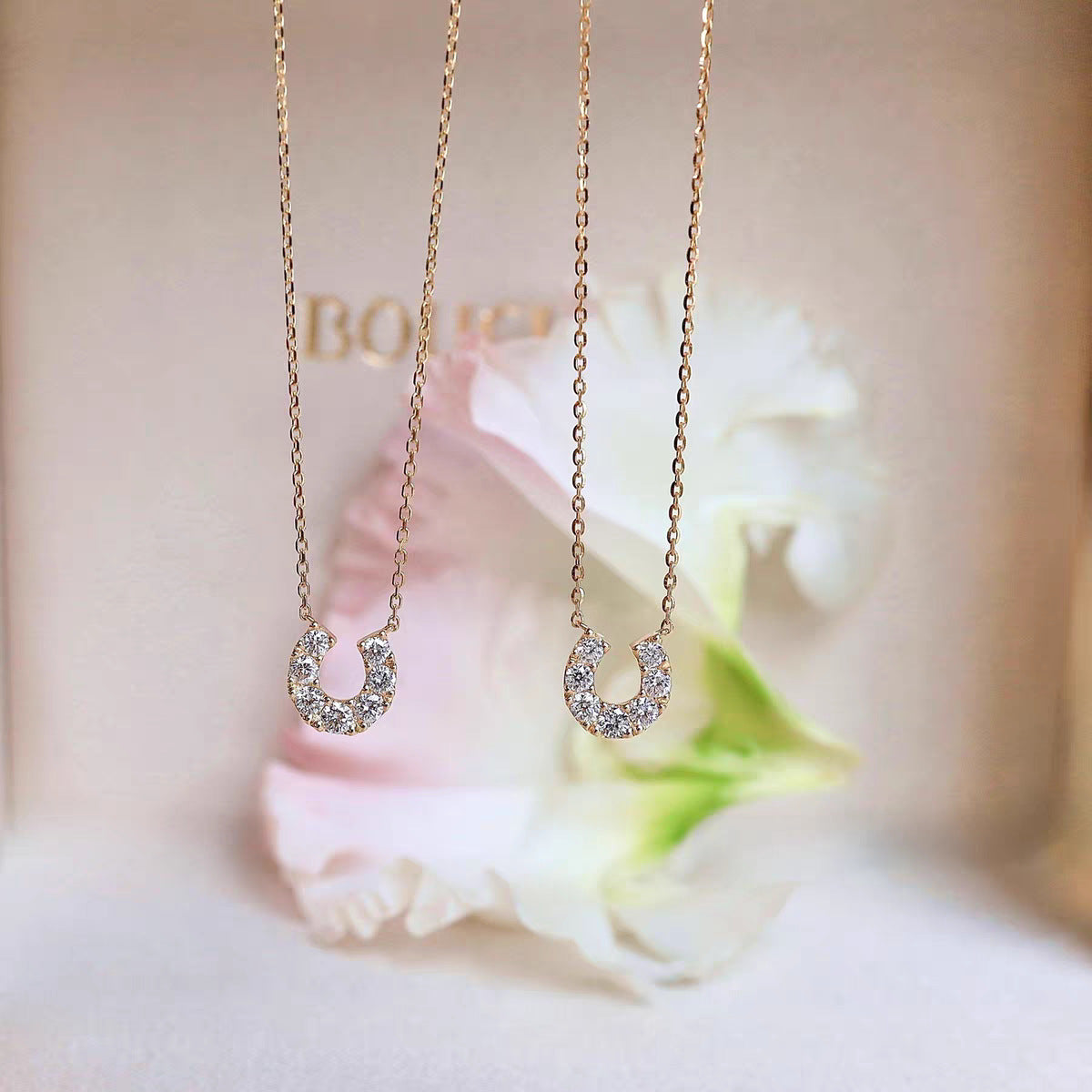 Women's Sier U-shaped Horseshoe Gold-plated Korean Style Simple Necklace