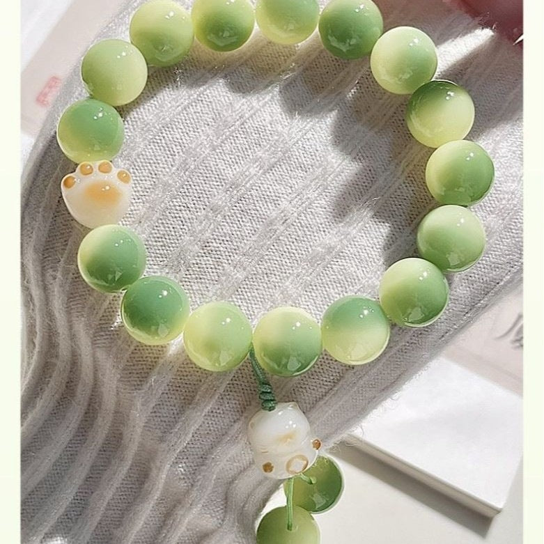 Little Lime Cat Green Cat's Paw Bracelet