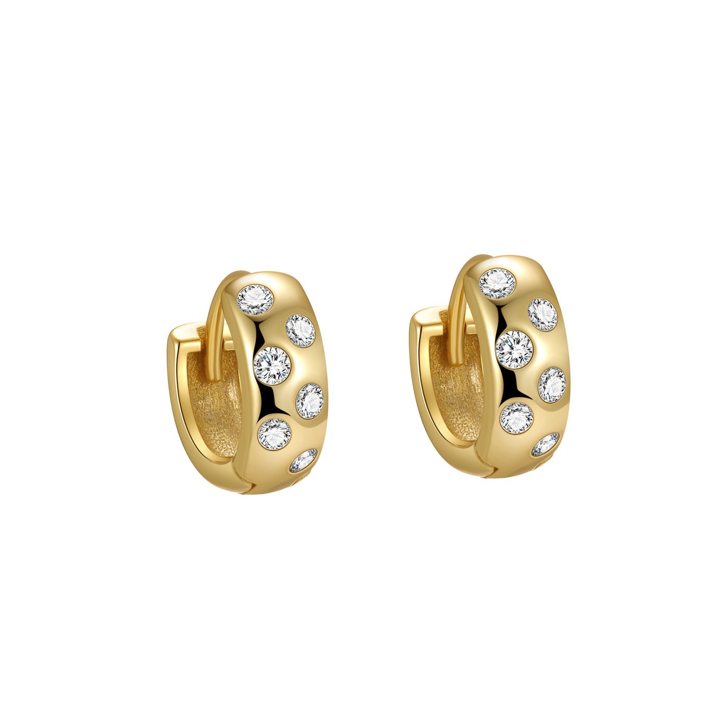 Women's Sterling Sier Zircon Fashion Ear Punk Earrings