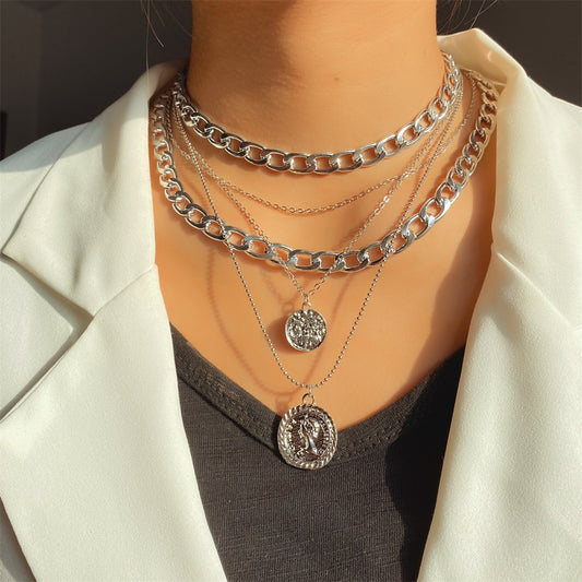 Women's Ornament Portrait Fashion Personal Accessories High-grade Necklaces