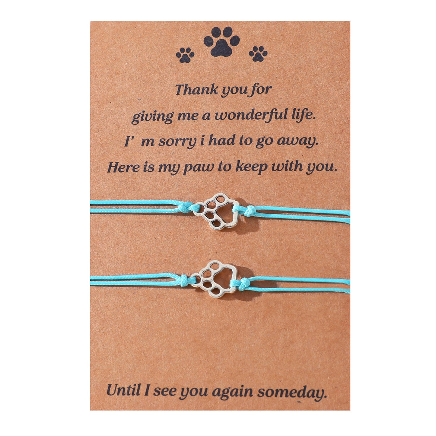 Creative Line Cat's Paw Mark Hand-woven Blessing Friendship Bracelets