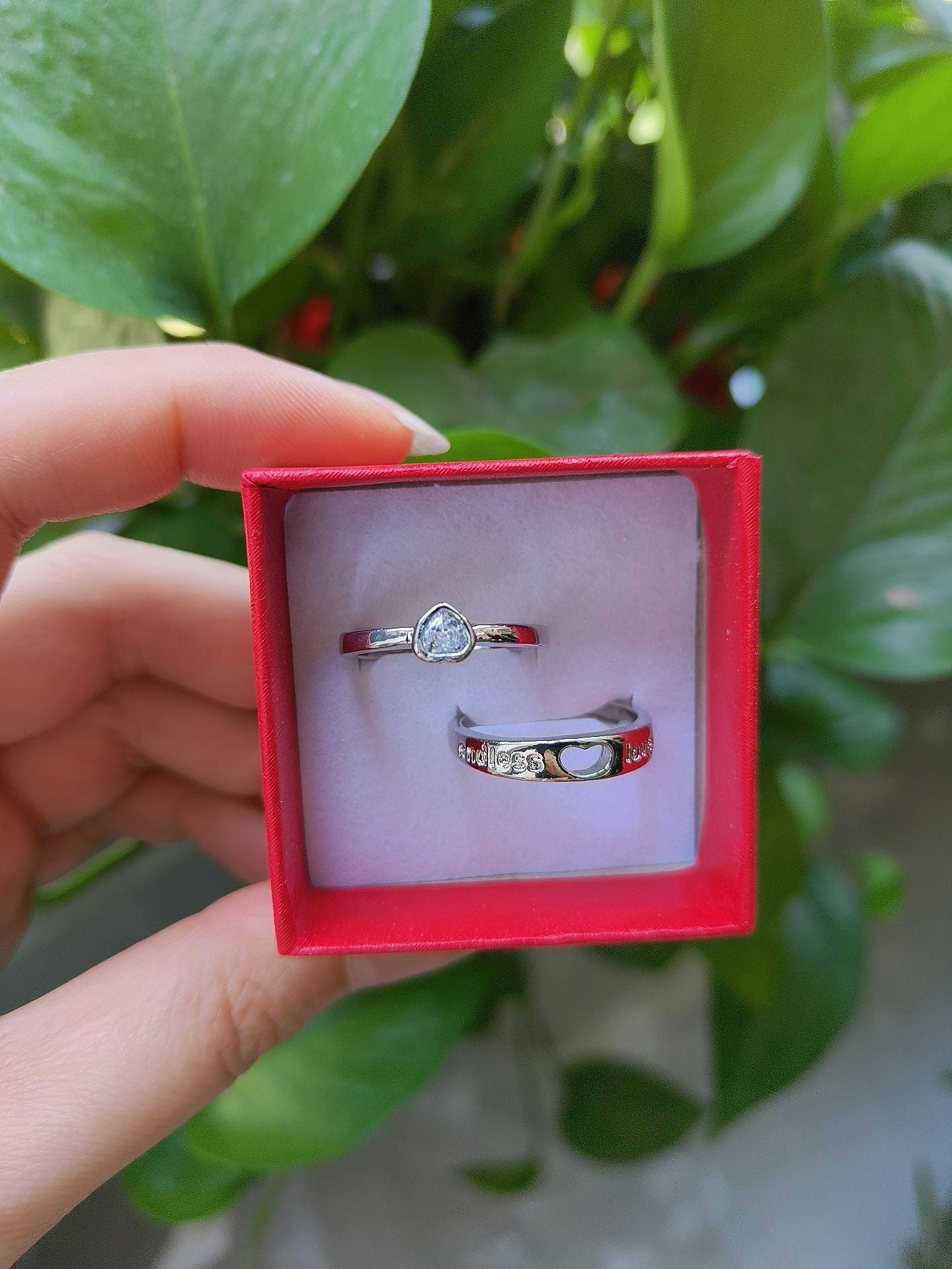 Diamond Couple Wedding Adjustable Mouth For Ring