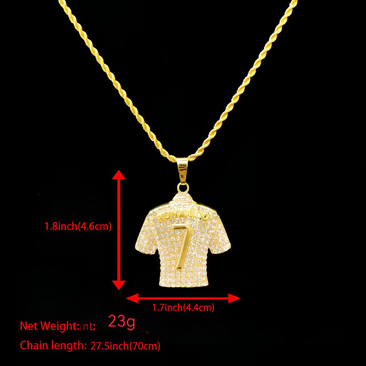 Men's Cool Trendy Diamond Jersey Stylish Simple Pendants