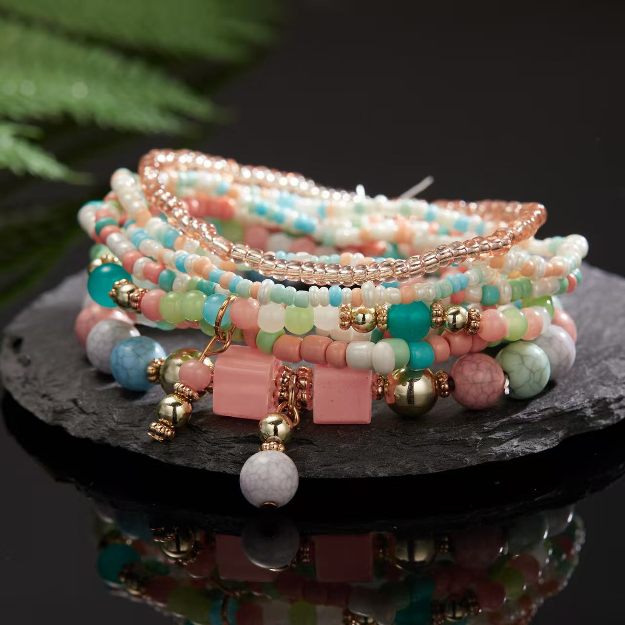 Trendy Unique Bohemian Elastic Bead Creative Bracelets