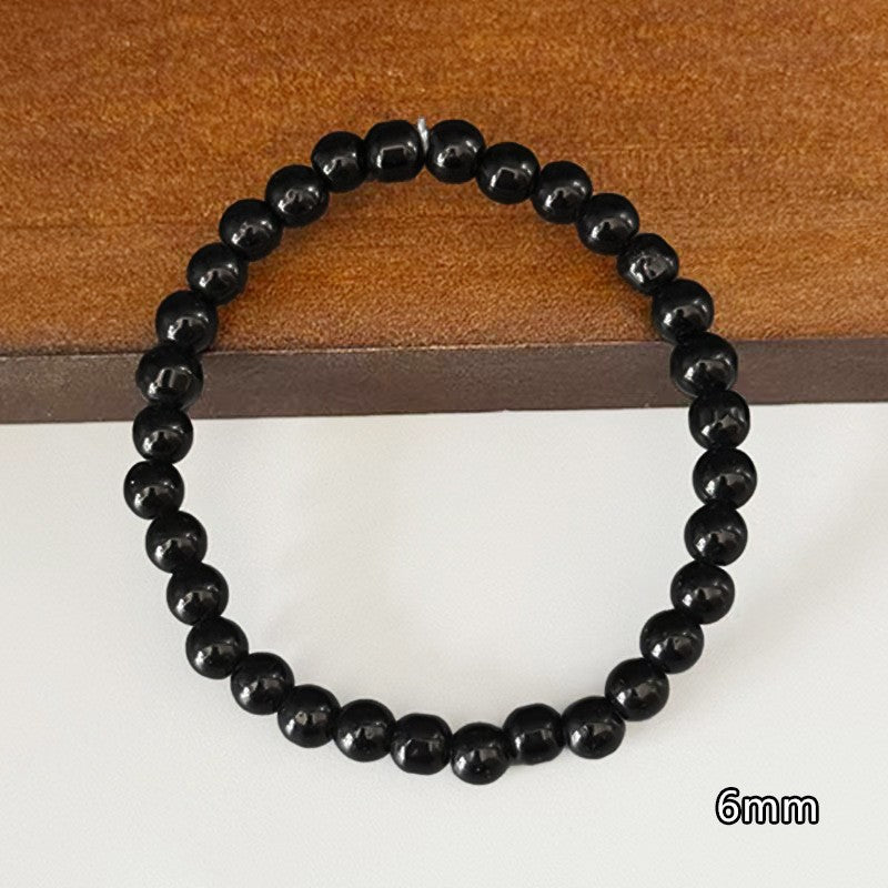 Glass Female Ice Transparent Gradient Round Beads Pliable Temperament Imitation Bracelets