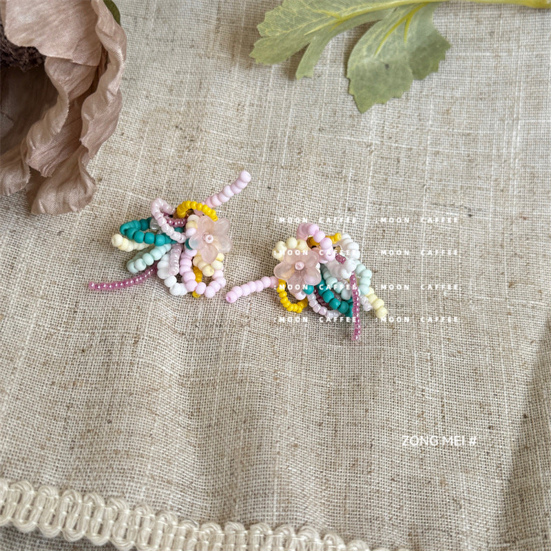 Women's Sweet Flower Cluster Hand-woven Creative French Rings