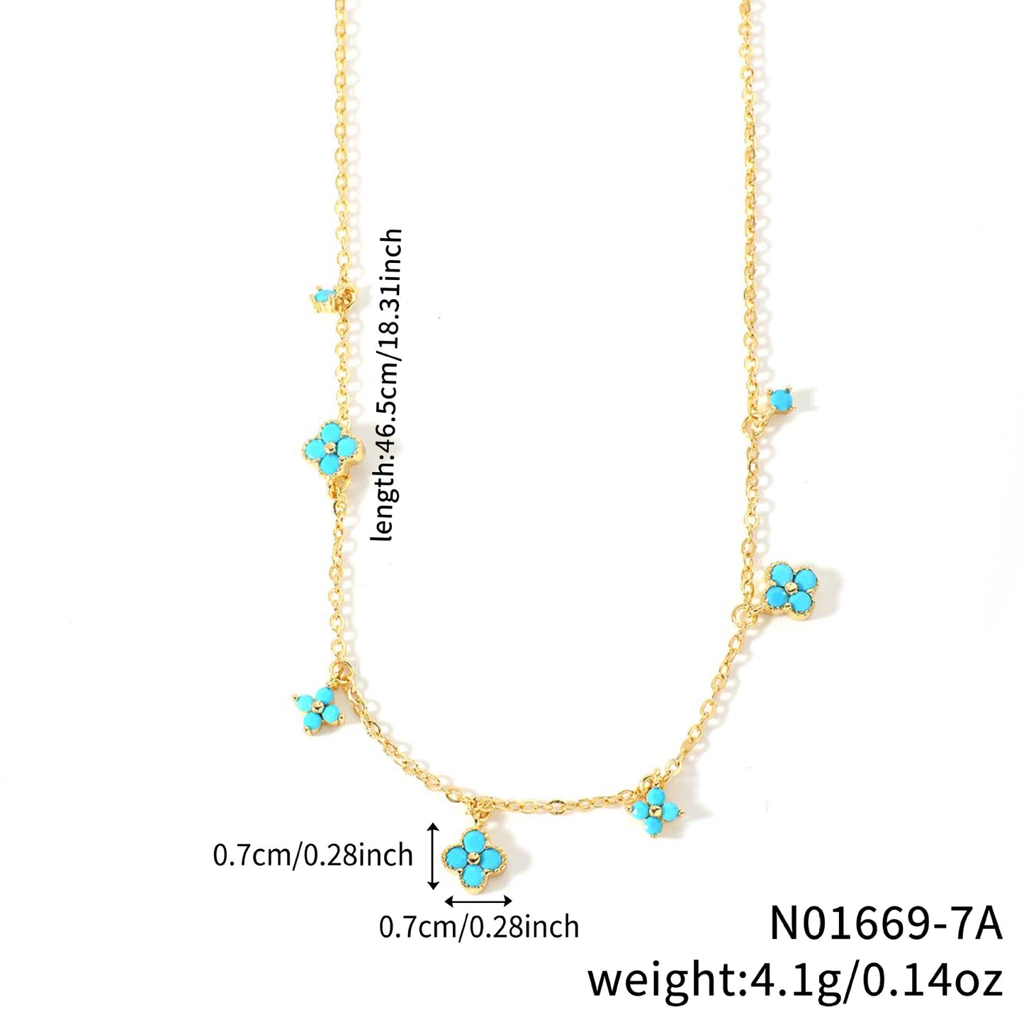 Elegant Light Luxury Clover Four-leaf Flower-shaped Clavicle Chain Necklaces