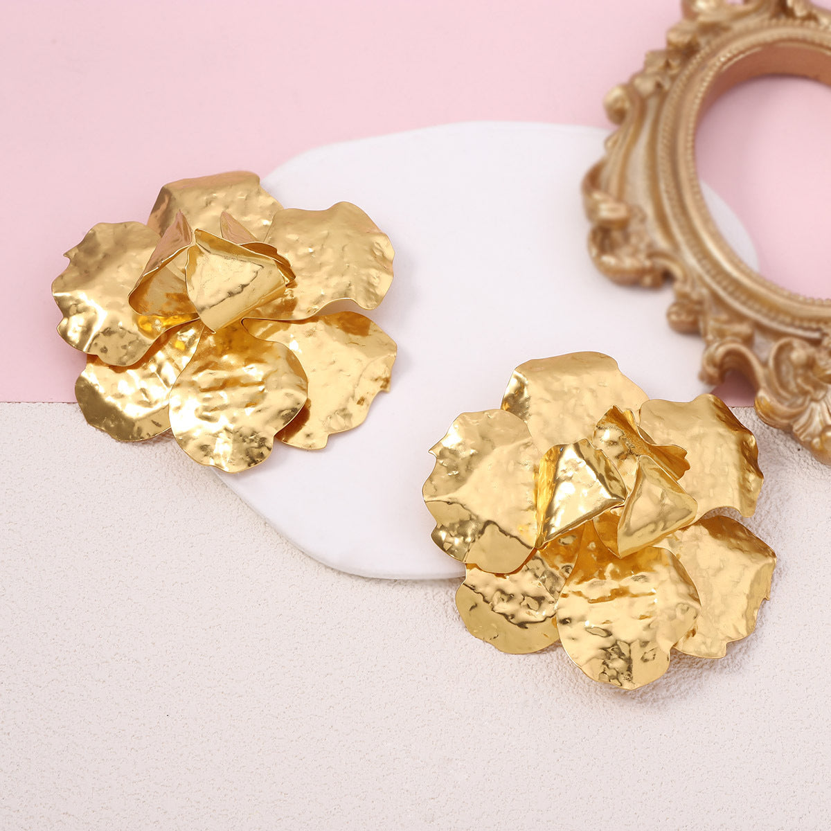 Personality Large Flower Summer Retro Minority Stud Earrings