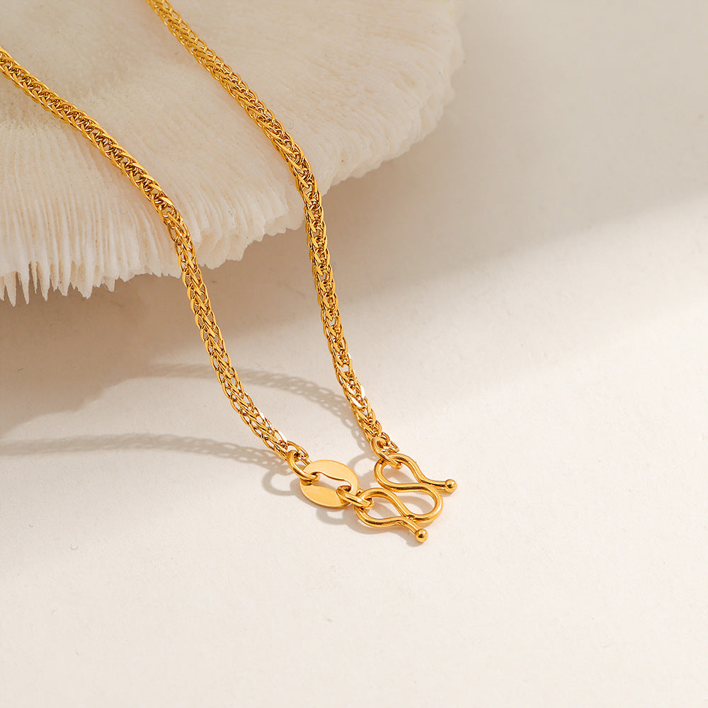 No Fading Buckle Snake Bones Chain Female Simple Commute Choker Necklaces