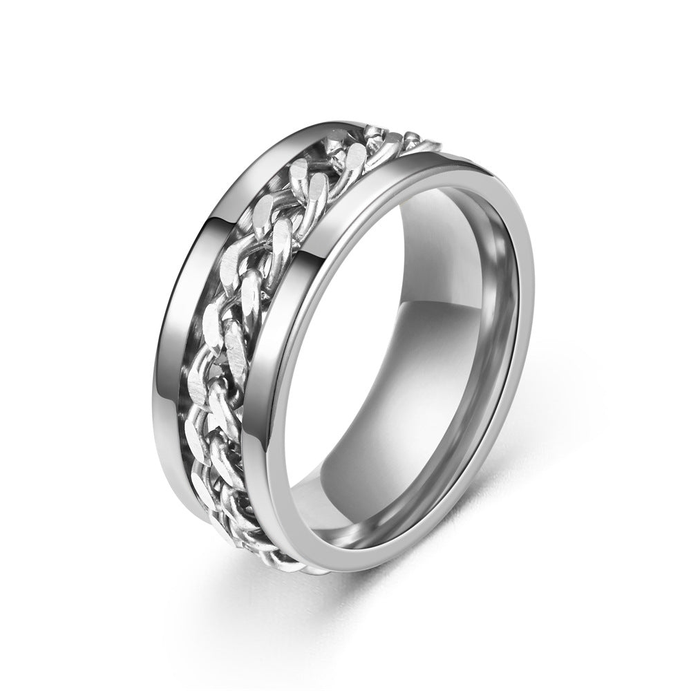 Men's Open Beer Bottle Titanium Steel Chain Rings