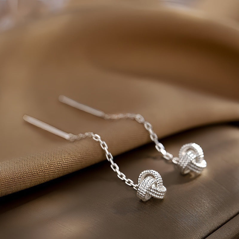 Women's Light Luxury High-grade Short Lucky Knot Earrings
