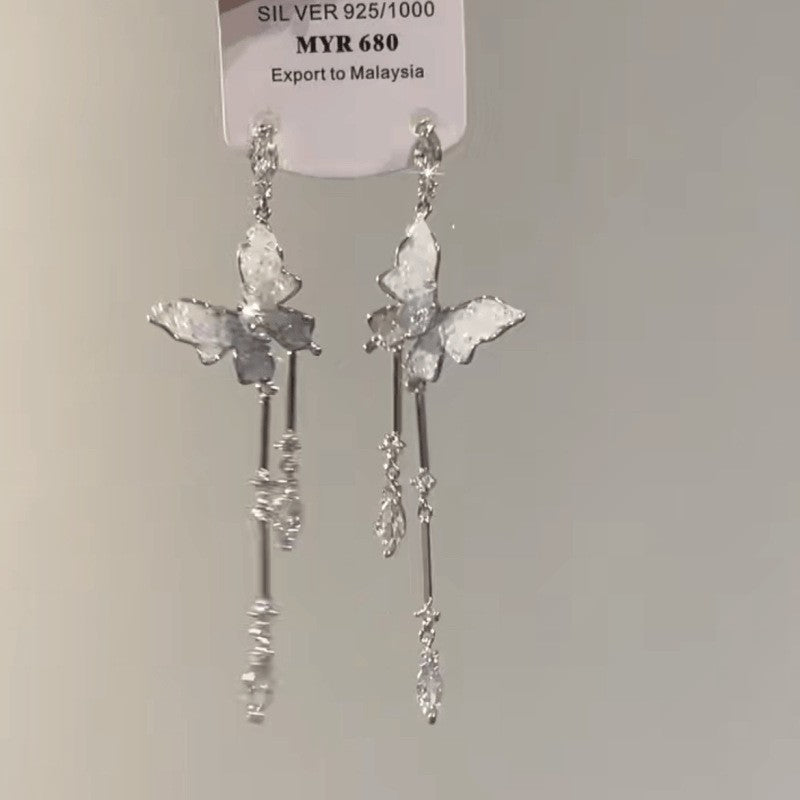 Women's Face For Design Tassel Long Graceful Earrings