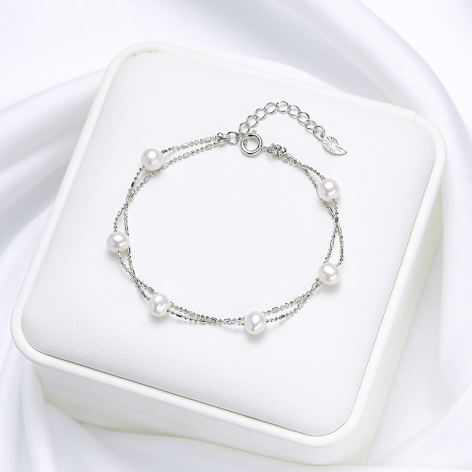 Freshwater Pearl Female Starry Sky Simple Design High Bracelet