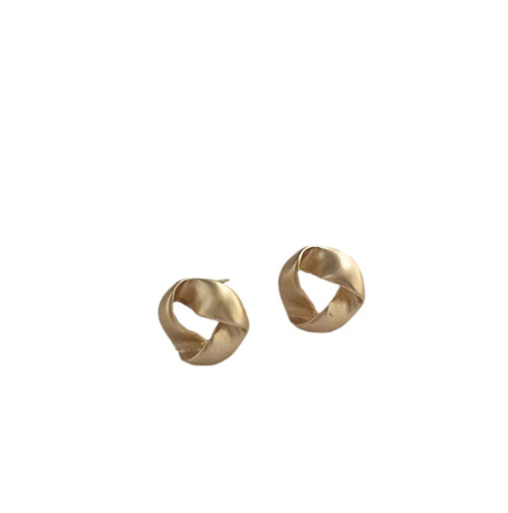 Plated Premium Lady Temperament Retro Matte Knotted Rings