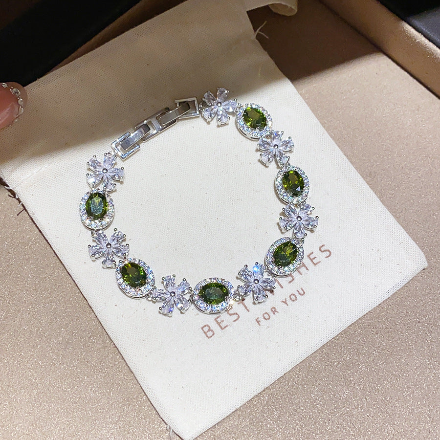 Women's Heart-shaped Zircon Adjustable Simple Fashion Light Luxury Bracelet