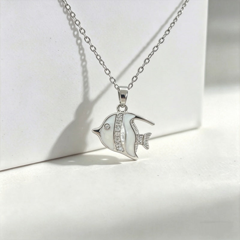 Luxury Copper Micro Female Swan Love Ocean Series Necklace
