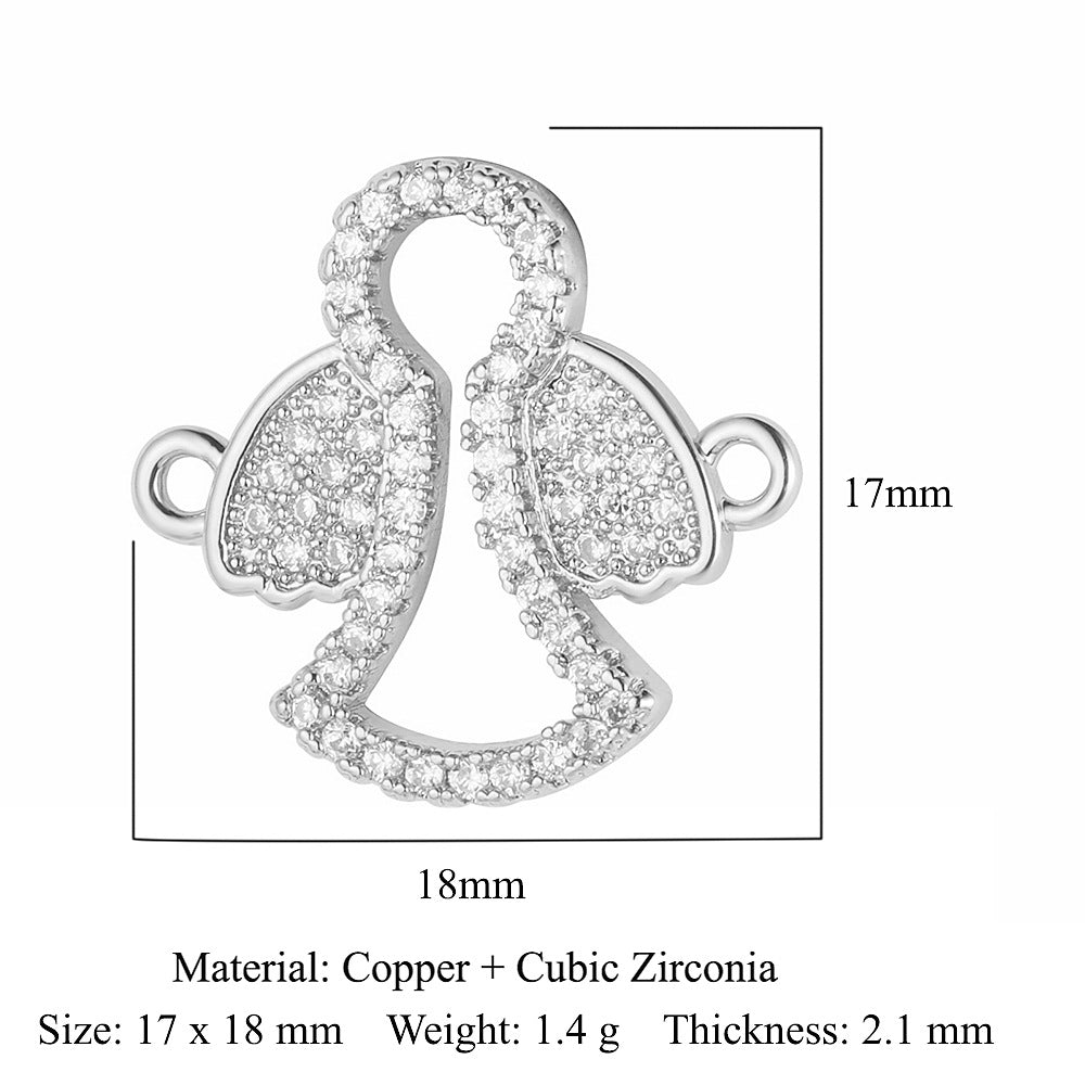 Cross Copper Zircon Devil's Eye Ornament Pendants