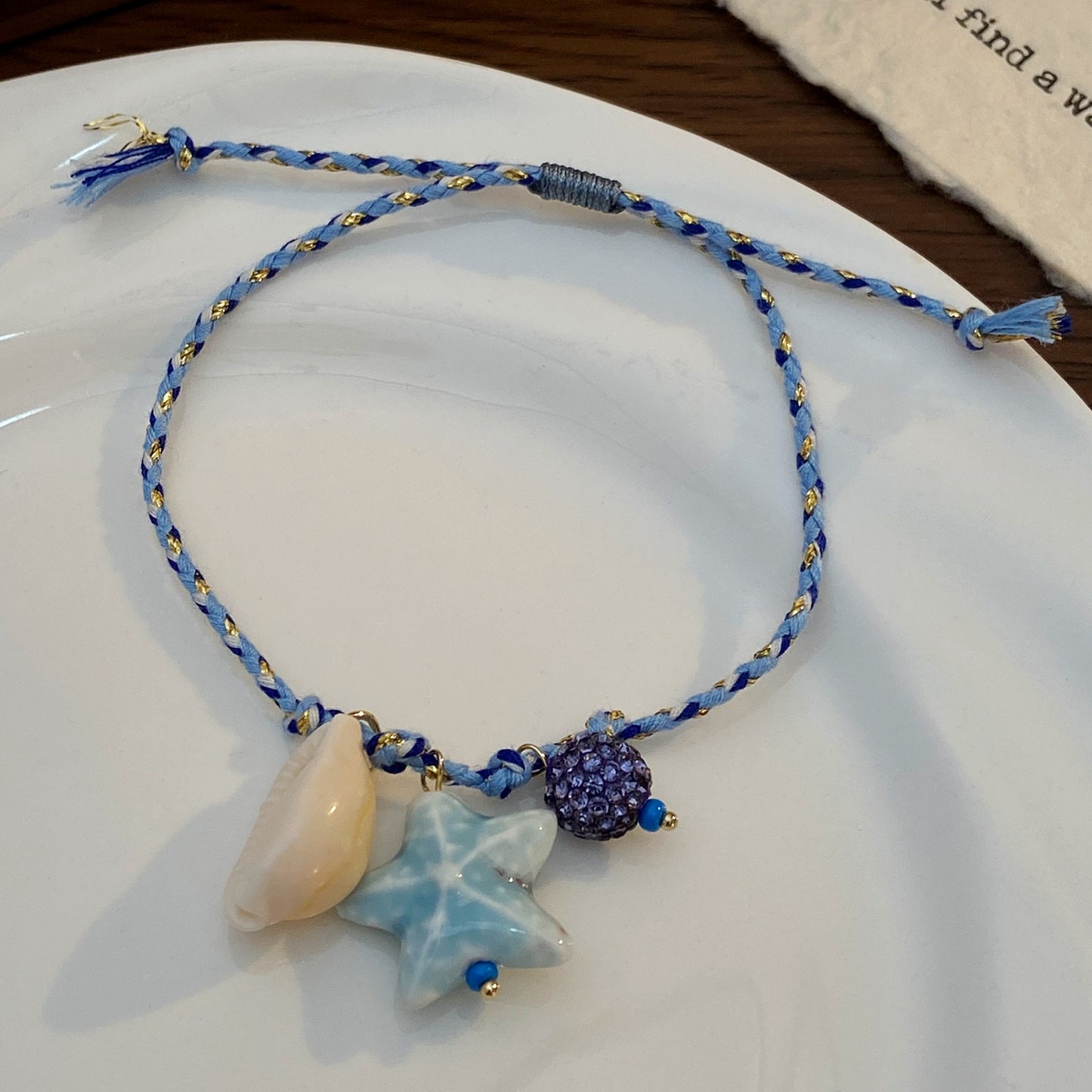 Retro Purple Imitation Pearl High Sense Design Bracelet