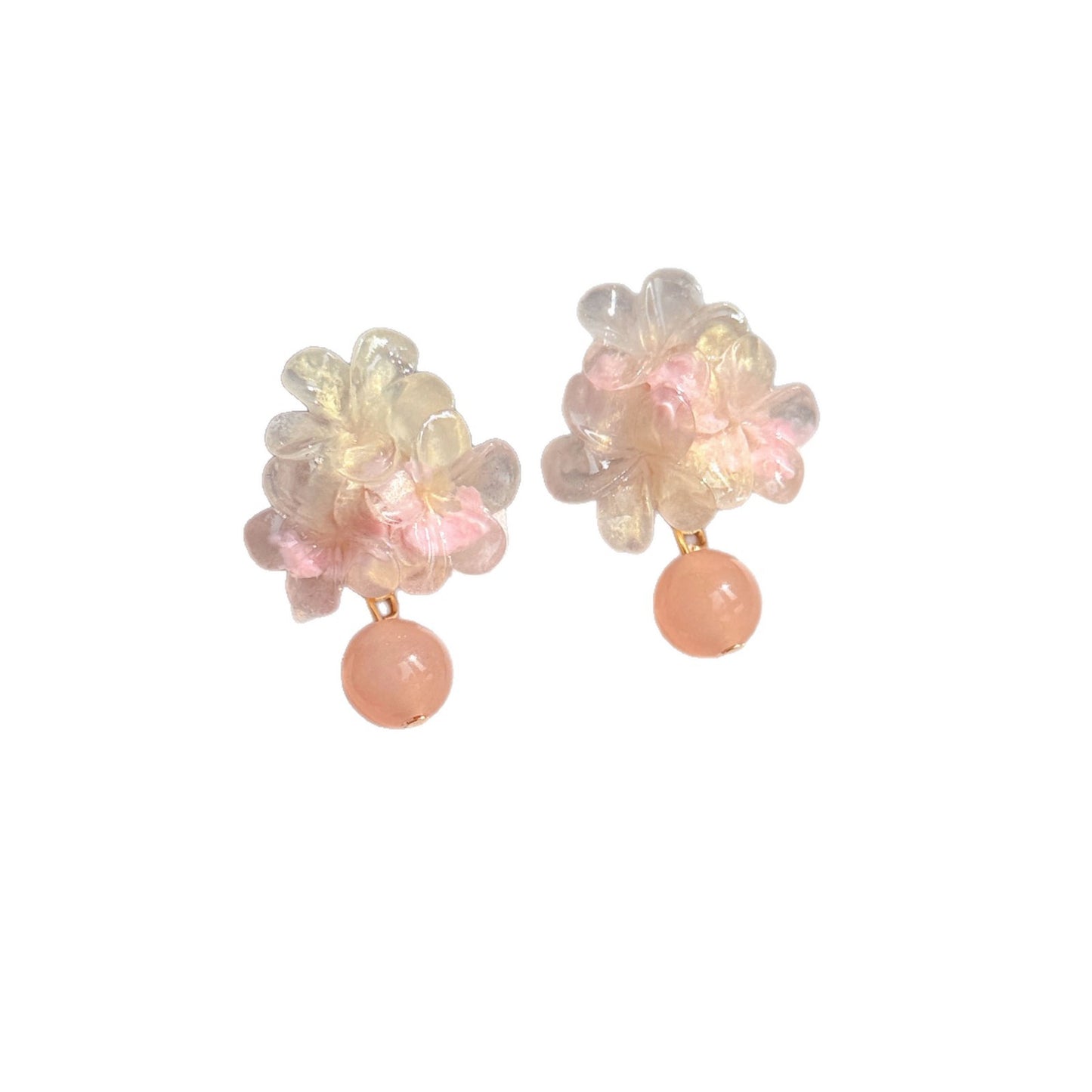 Women's Chinese Retro Blooming Flower High-grade Resin Fashion Style Earrings