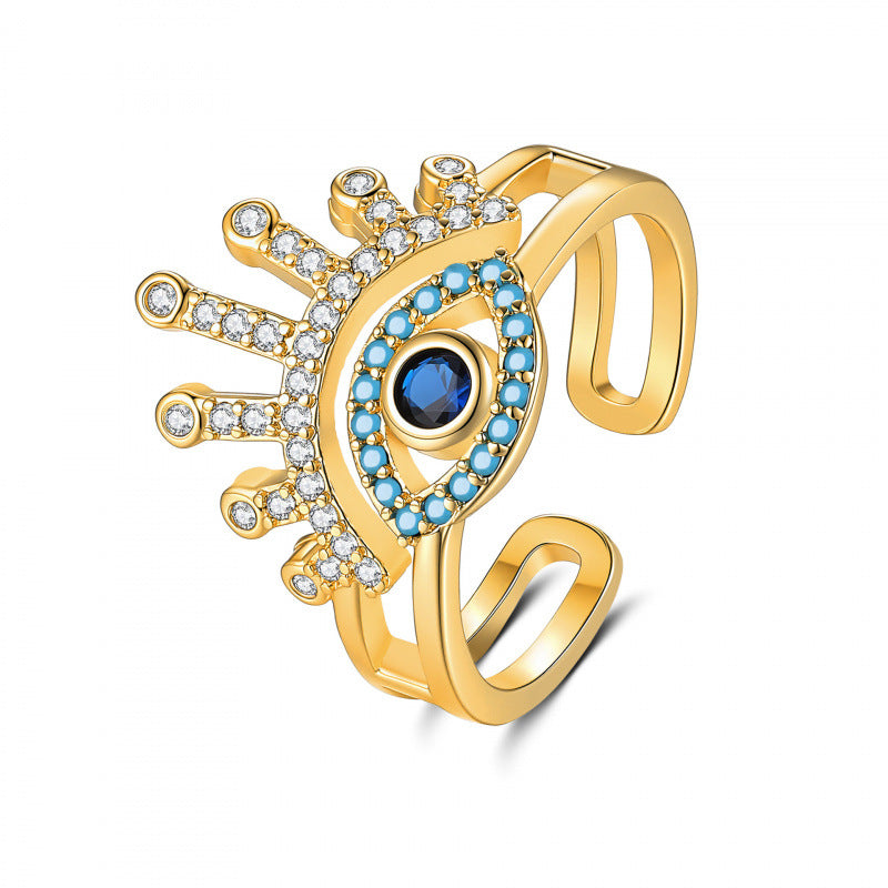 Eye Open Fashion Personality Hip Hop Ring