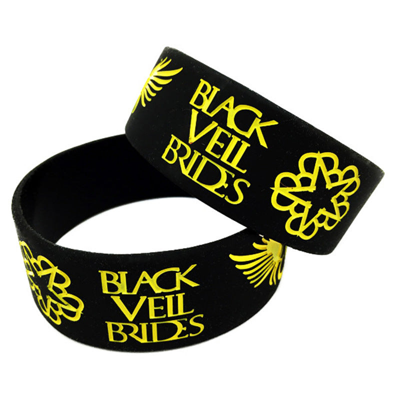Silicone Fashion Music Hand Strap Trendy Hip Hop Bracelet