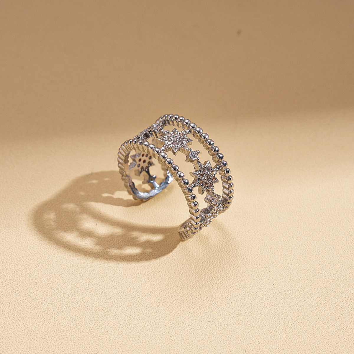 Rose Flower Love Pearl Light Luxury High Sense Ring