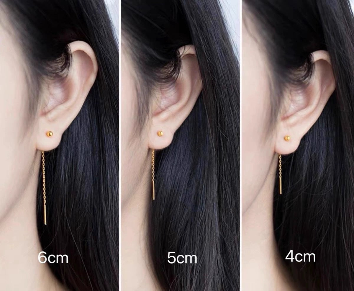Lin Titanium Steel No Fading Tassel Small Earrings