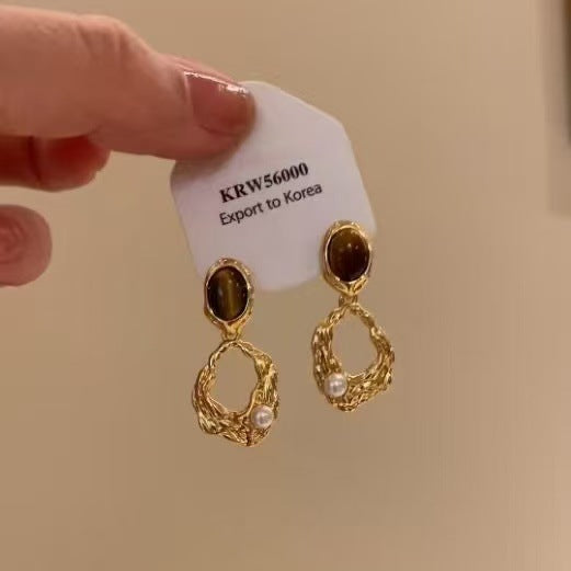Collection Vintage Coffee Light Luxury High Sense Refined Rings