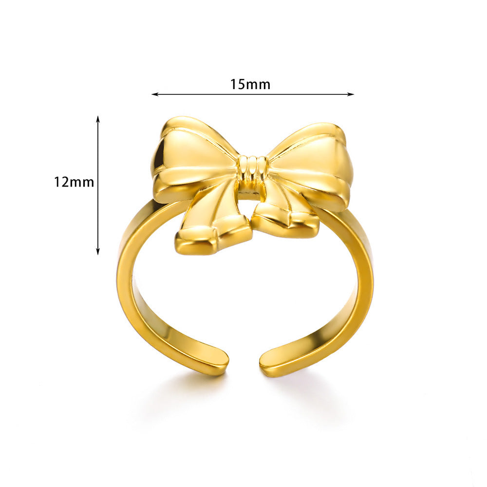 Women's Design Bow Fashion Refined Simple Versatile Rings