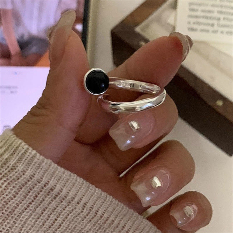Women's Sier Simple Light Luxury High-grade Index Finger Open Rings