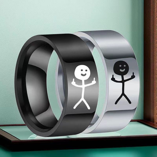 Titanium Steel Personality Interesting Iti Stainless Rings